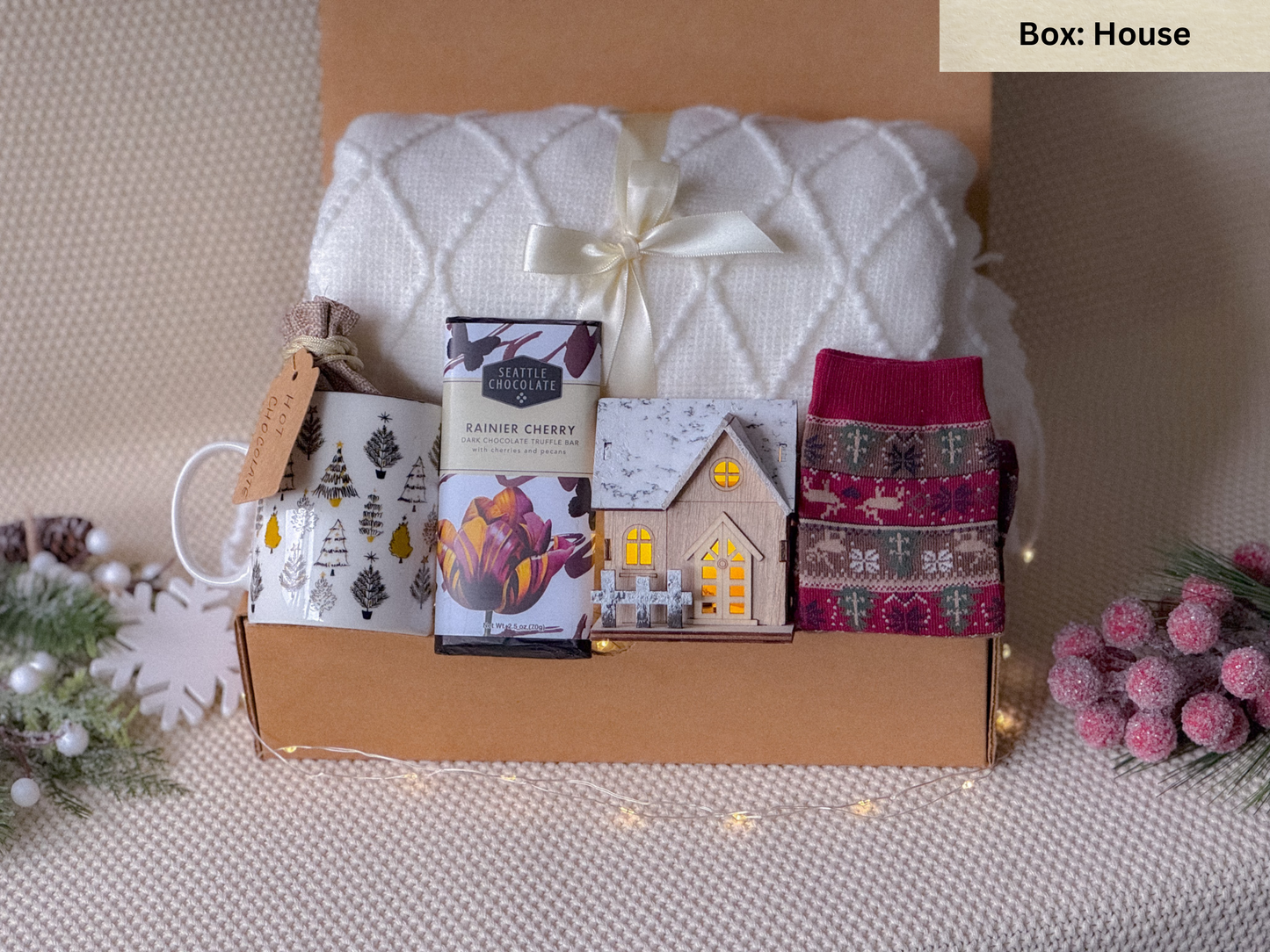 Holiday gift box, Christmas gift idea, Warm Cozy gift Box, Winter Gift Box, Care package, Gift box for women, Hygge gift, New Years Gift Box